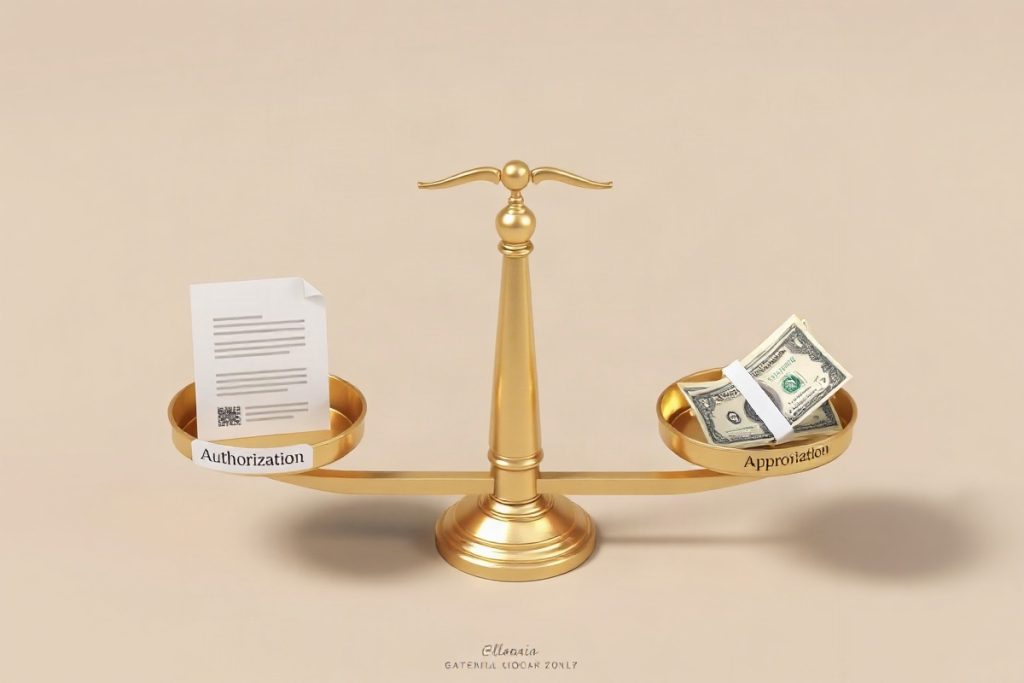 Hero illustration for the article “Appropriation vs. Authorization: Key Differences in Congressional Funding”