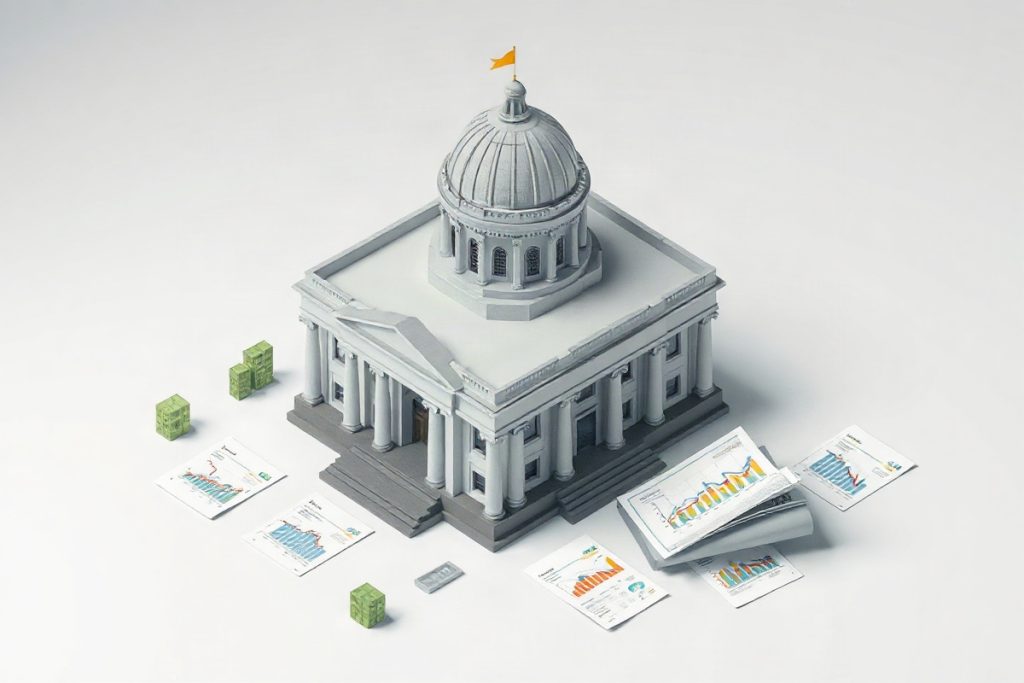 Hero illustration for the article “The Congressional Budget Process: A Comprehensive Glossary”