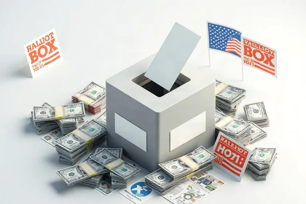 Hero illustration for the article “The Federal Election Commission's Role in Campaign Finance”