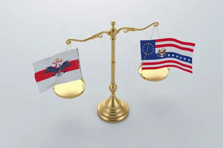 Hero illustration for the article “Federal Authority vs. State Authority: Balancing Power”