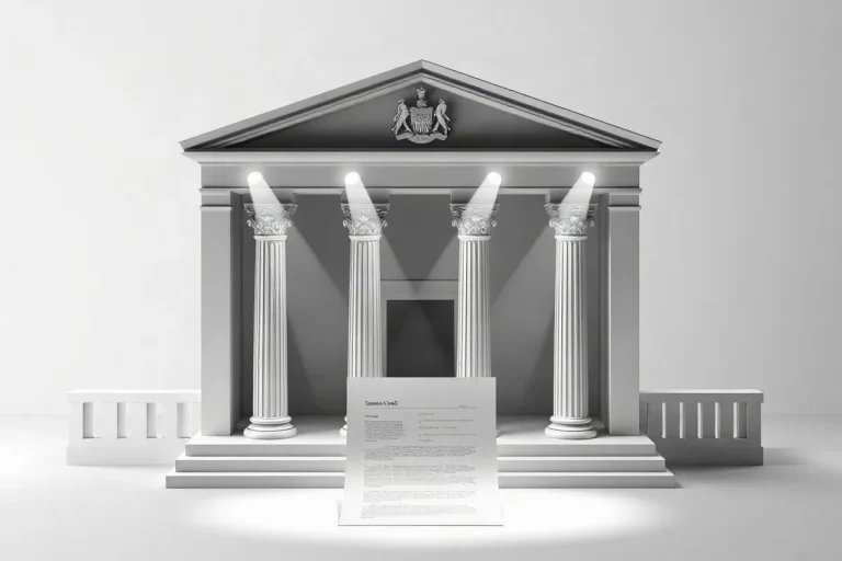 Hero illustration for the article “How the Rule of Four Shapes Supreme Court Case Selection”