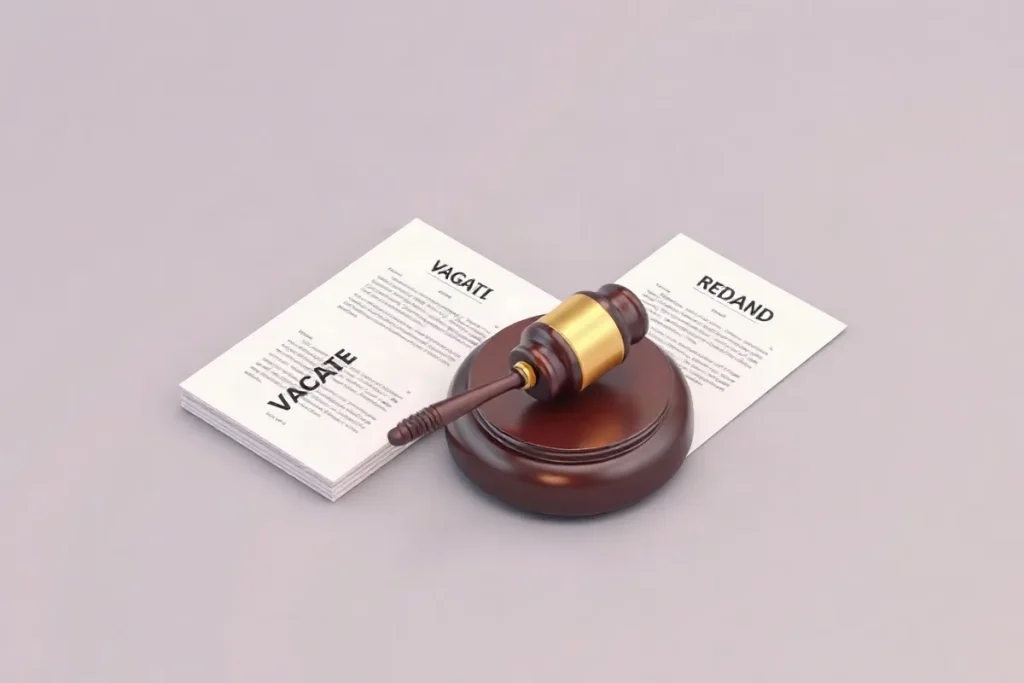 Hero illustration for the article “What Vacated and Remanded Mean in Court Decisions”