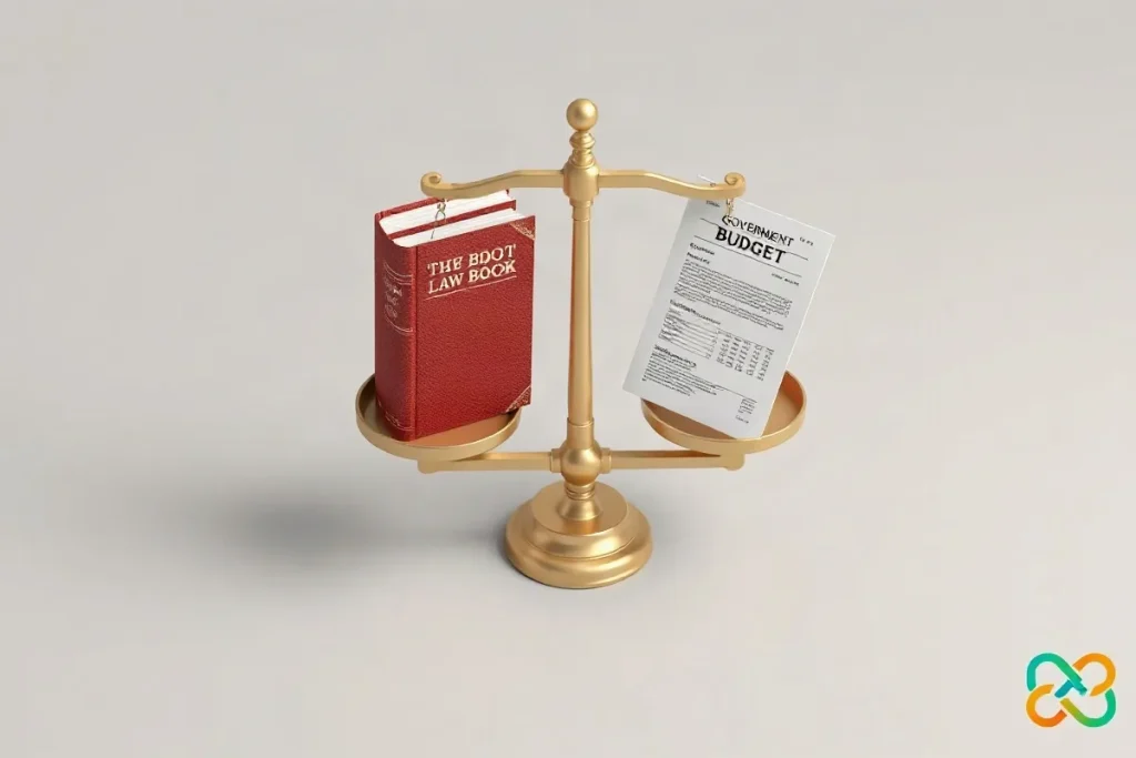 Hero illustration for the article “Regulation vs Statute: How Each Shapes Government Budgets”