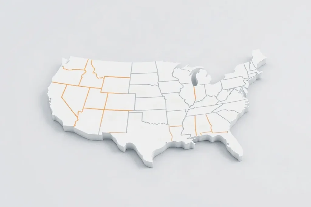 Hero illustration for the article “How Redistricting Follows Apportionment and Shapes”