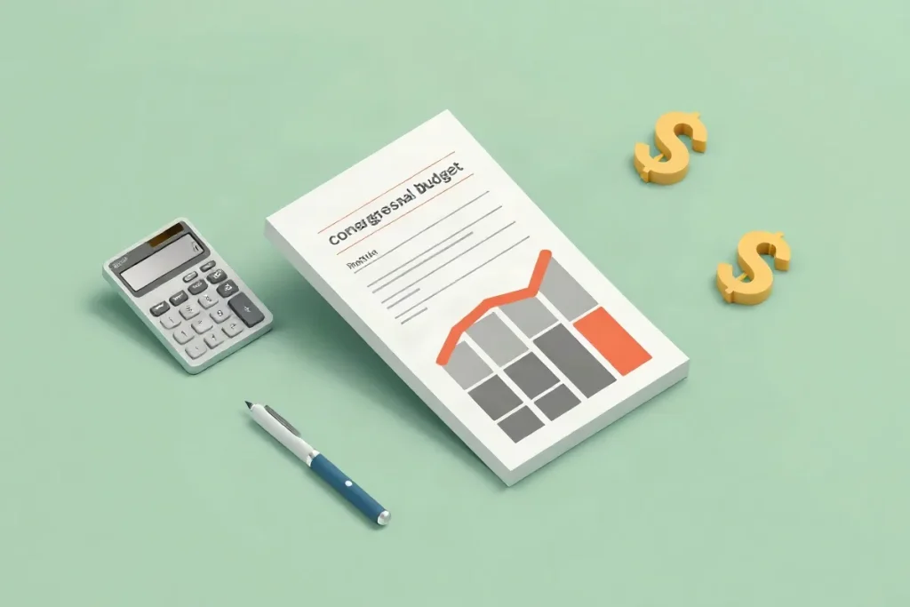 Hero illustration for the article “How CBO Scoring Shapes Budget Battles in Congress”