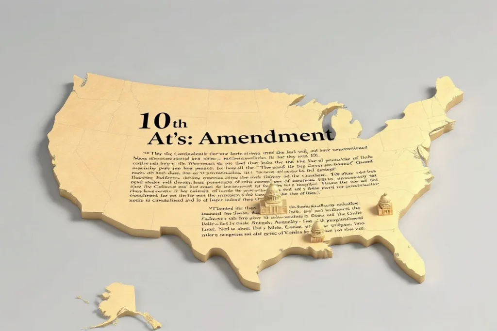 Hero illustration for the article “The 10th Amendment's Role in Federalism and Budgets”