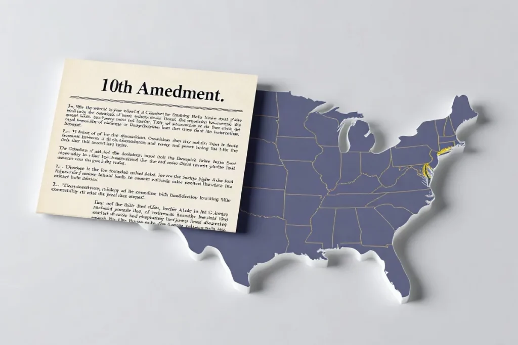 Hero illustration for the article “The Purpose of the 10th Amendment: Defining State”