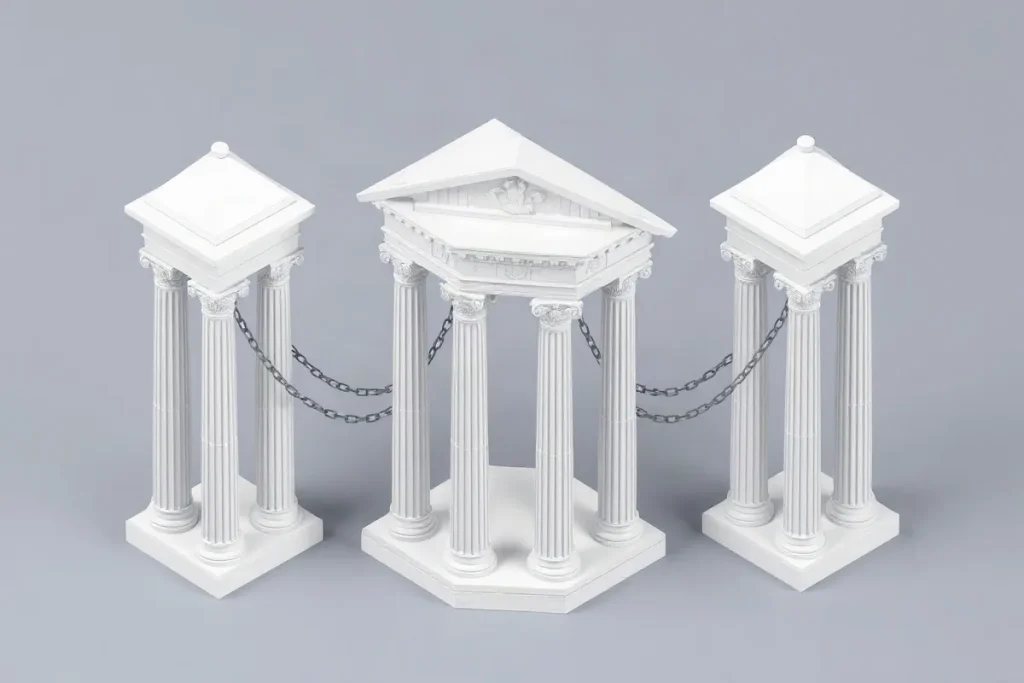 Hero illustration for the article “Checks and Balances: Fiscal Power Among Government Branches”