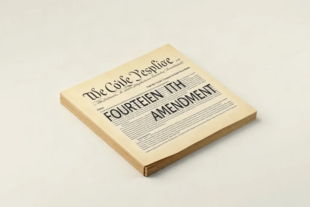 Hero illustration for the article “What the Fourteenth Amendment Changed in American Governance”