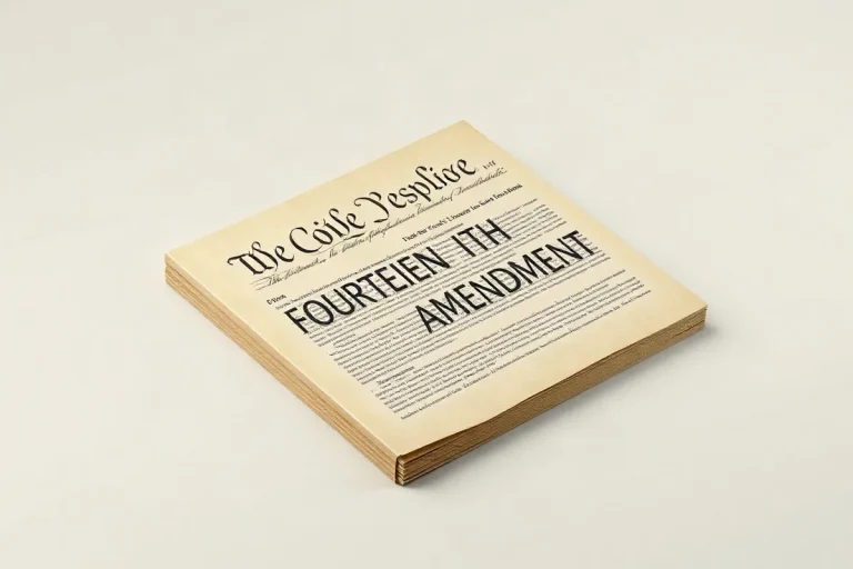 Hero illustration for the article “What the Fourteenth Amendment Changed in American Governance”