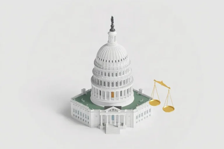 Hero illustration for the article “How Separation of Powers Shapes U.S. Budget Authority”