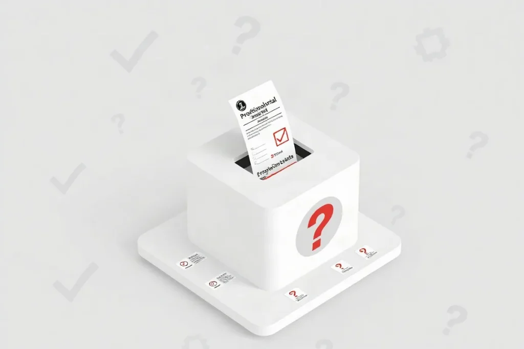 Hero illustration for the article “The Nuances of Provisional Ballots in U.S. Elections”