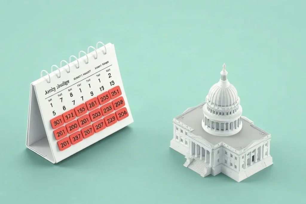Hero illustration for the article “The Federal Budget Process Calendar: Key Milestones and”