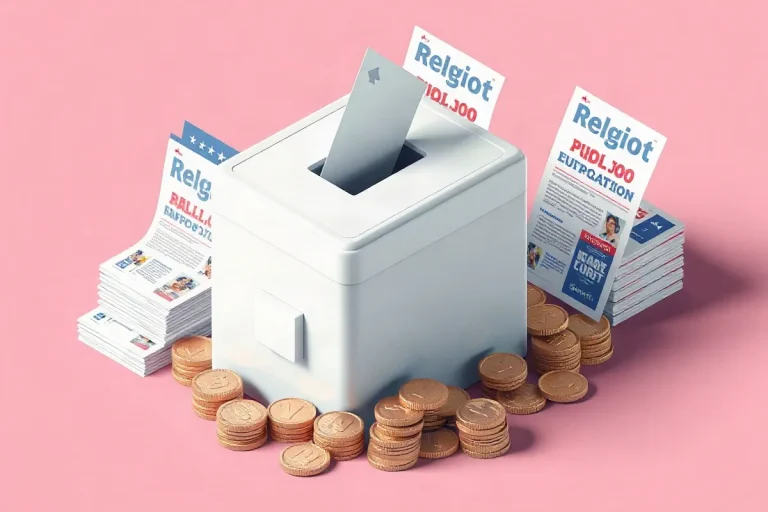 Hero illustration for the article “What Is a Political Action Committee and Its Role in Finance”