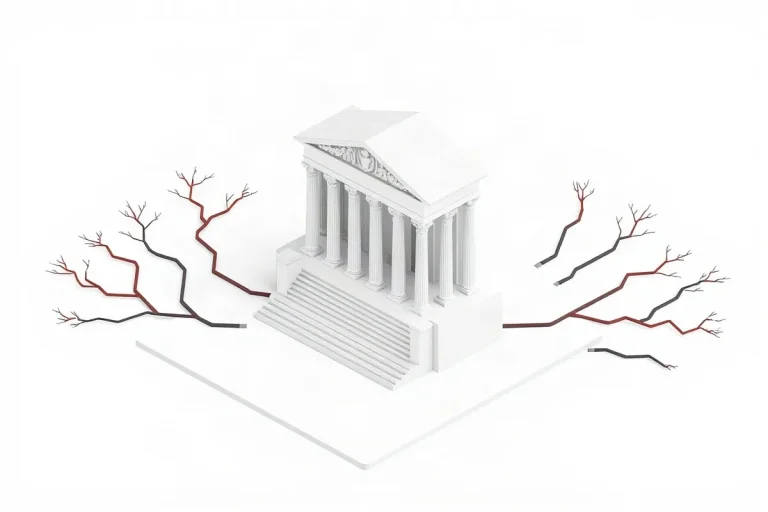 Hero illustration for the article “How Circuit Splits Drive Supreme Court Review and Outcomes”