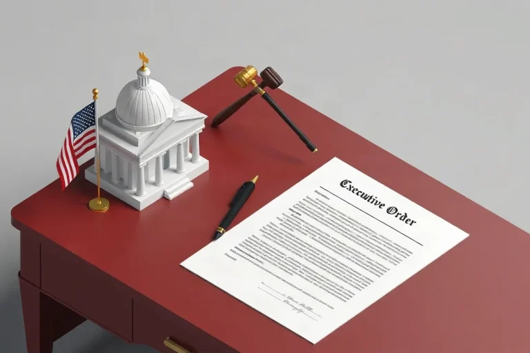 Hero illustration for the article “Executive Orders: What Can the President Direct?”
