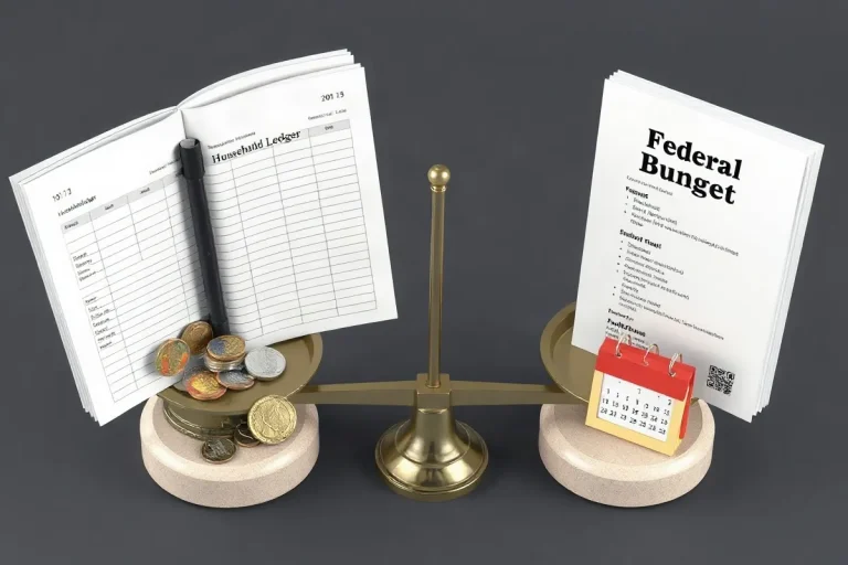 Hero illustration for the article “Federal vs. Household Budgets: Different Rules”